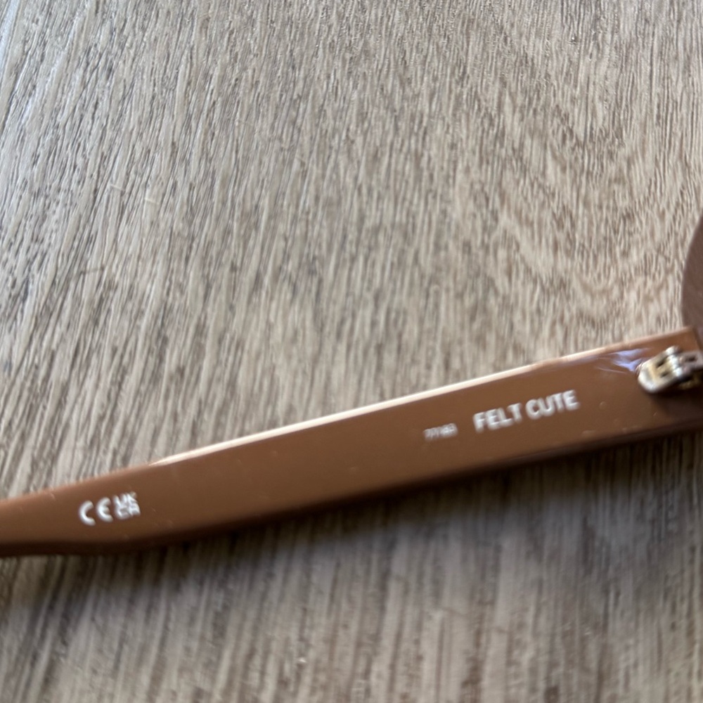 quay australia felt cute brown retro oval round narrow y2k modern sunglasses NEW - Picture 3 of 3
